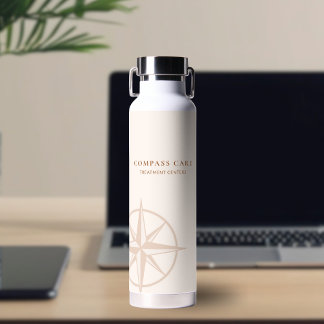 Terracotta Compass Rose Mental Health Branded Water Bottle