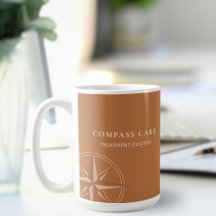 Terracotta Compass Rose Mental Health Logo