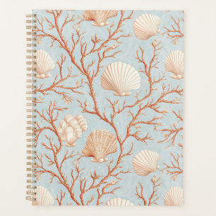 Terracotta Coral Seashell Powder Blue Ocean Planner