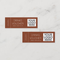 Terracotta Corporate Drink Voucher Logo Card