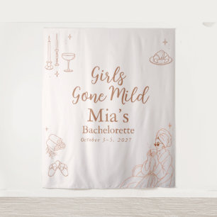 Terracotta Cosy Girls Gone Mild Bachelorette Party Tapestry