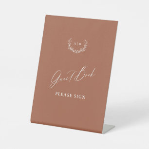 Terracotta Cottage Guest Book Table Tent Sign