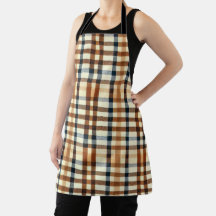 Terracotta Cream & Black Buffalo Plaid Tartan