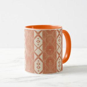Terracotta Cream Modern Minimalist Stripe Boho Mug