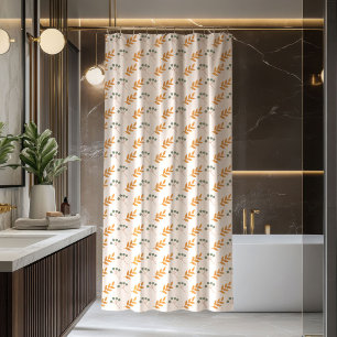 Terracotta Curtain Groovy 70s Flower Design