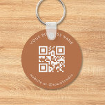 Terracotta Custom Business Qr Code Scan Keychain<br><div class="desc">Promote your business with this simple keychain,  featuring custom QR code & text. Easily add your QR Code and other details by clicking on the "personalise" option.</div>