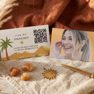 Terracotta Desert Boho Viral classic wedding Enclosure Card