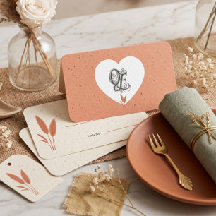Terracotta Desert Boho Viral classic wedding Place Card