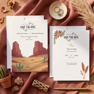 TERRACOTTA DESERT BOHO WEDDING SAVE THE DATE