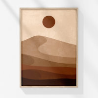 Terracotta Desert Landscape Neutral Boho Wall Art