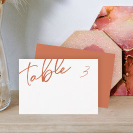 Terracotta Dinner Plate Name Place Card