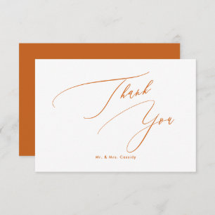 Terracotta DIY colours Luxe Script Thank You