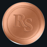Terracotta Double Monogram Faux Wax Seal Stickers<br><div class="desc">These elegant traditional style serif 2 Letter double Monogram Faux Wax Seal Stickers in the Terracotta colorway will make the perfect finishing touch to your save the dates, wedding invitations, or other special occasion stationery. Seal your envelopes or favour bags easily and beautifully with the look of real melted wax,...</div>