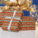 Terracotta Earth Tones Merry Merry Christmas Wrapping Paper<br><div class="desc">Terracotta and Sage Green Earth Tones Merry Merry Christmas Wrapping Paper.</div>