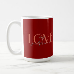 Terracotta Elegant LOVE Red Velvet Valentine Coffee Mug