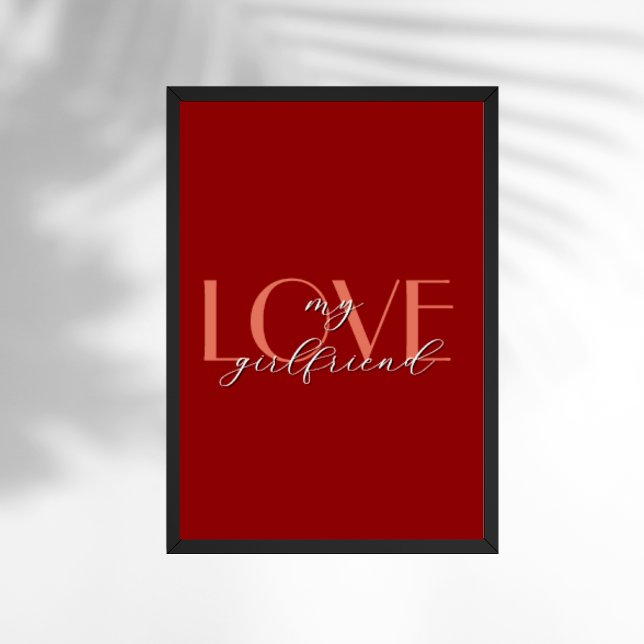 Terracotta Elegant LOVE Red Velvet Valentine Poster (Creator Uploaded)