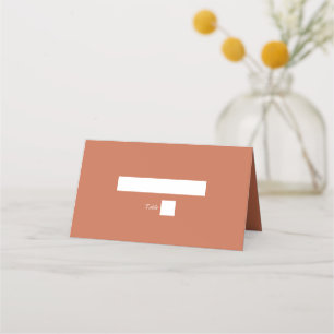 Terracotta Elegant Script Calligraphy Wedding Place Card