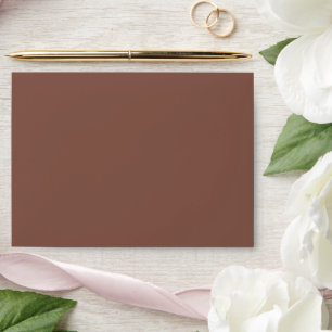 Terracotta Elegant Script Modern Script Wedding Envelope