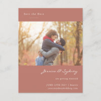Terracotta Engaged Couple Photo Save The Date