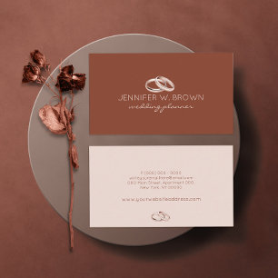 Terracotta Engagement Wedding Ring Jewellery Business Card
