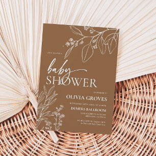 Terracotta Fall Baby Shower Invitation