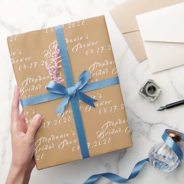 Terracotta Fall Modern Bride Bridal Shower  Wrapping Paper (Gifting)