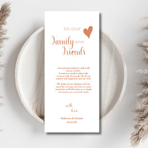 Terracotta Family & Friends Place Setting Cards