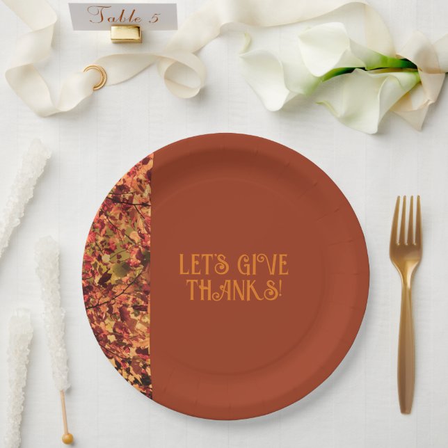 Terracotta Family Gathering Feast Thanks giving Paper Plate (Wedding)