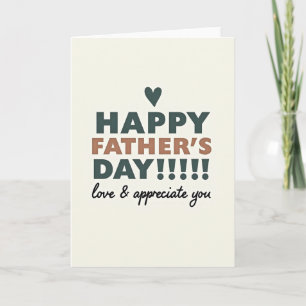 Terracotta Fathers Day Love Card