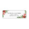 Terracotta Floral Christmas Wedding Return Address