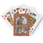 Terracotta Floral Photo QR Code Navy Blue Wedding