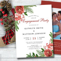 Terracotta Floral Pine Bough Engagement Party