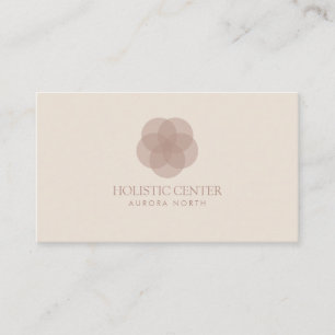 Terracotta Flower Custom Name Yoga Business Card