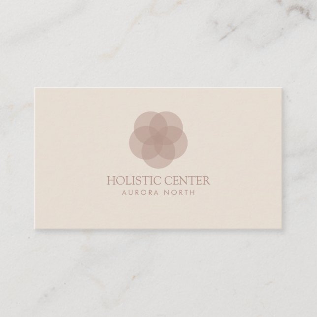 Terracotta Flower Custom Name Yoga Business Card (Front)