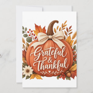 Terracotta Friendsgiving Paper Napkins, Grateful Invitation