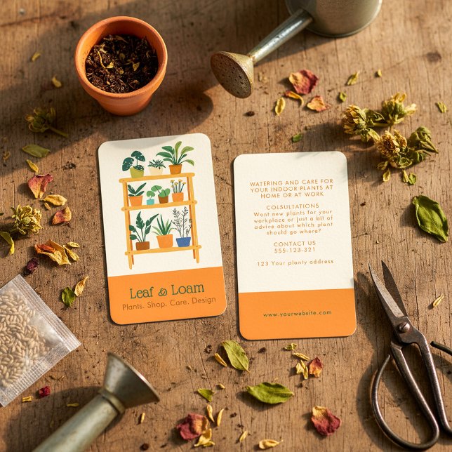 Terracotta fun hose Plant display Shelf  Business Card (Terracotta fun House Plant display Shelf Business Card)