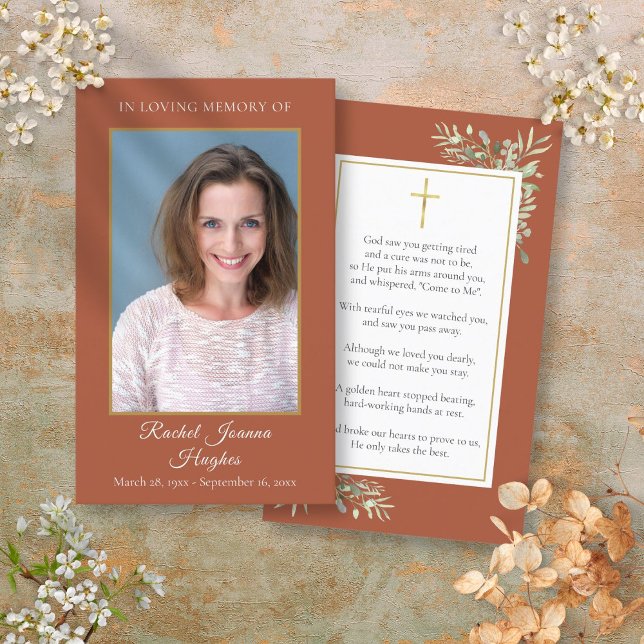 Terracotta Funeral Memorial Photo Prayer Cards (Terracotta Funeral Memorial Photo Prayer Cards)