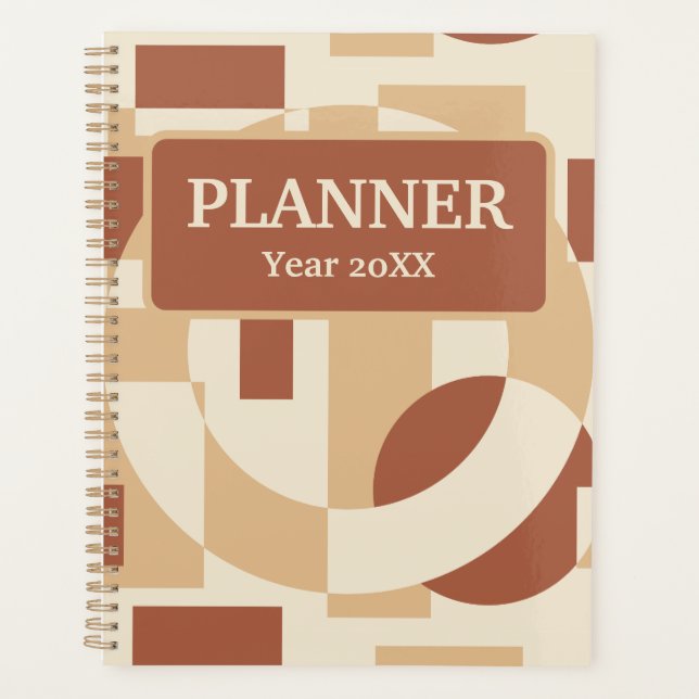 Terracotta geometry Seamless pattern Planner (Front)
