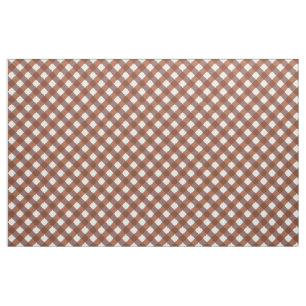 Terracotta Gingham Patterned    Fabric