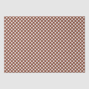 Terracotta Gingham Patterned    Tissue Paper