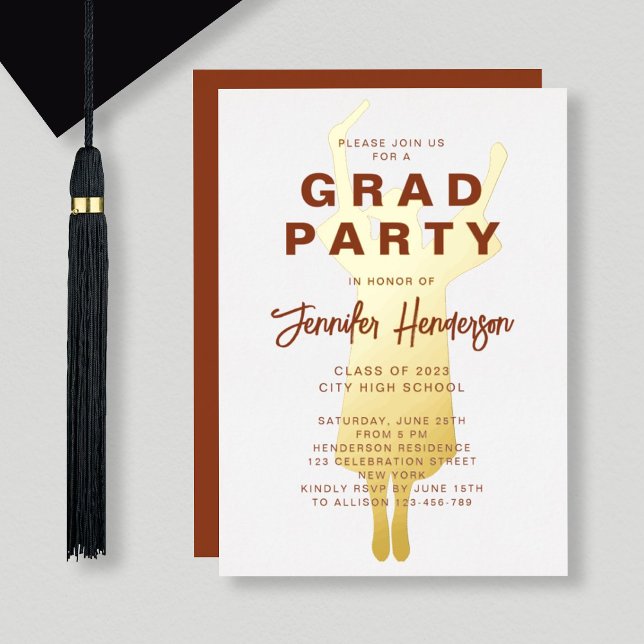 Terracotta Gold Foil Graduation Party (Creator Uploaded)