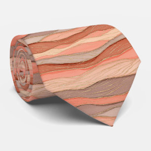 Terracotta Gold Vein Marble - Warm Luxury (10) Tie
