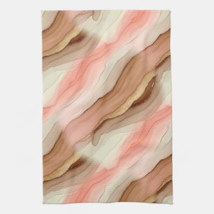 Terracotta Gold Vein Marble - Warm Luxury (2)      Tea Towel