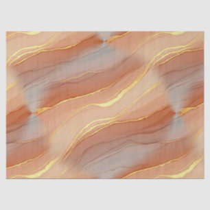 Terracotta Gold Vein Marble - Warm Luxury (5) Tissue Paper