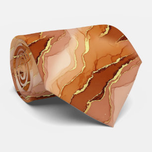 Terracotta Gold Vein Marble - Warm Luxury (6)      Tie