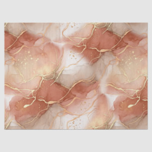 Terracotta Gold Vein Marble - Warm Luxury (9) Tissue Paper