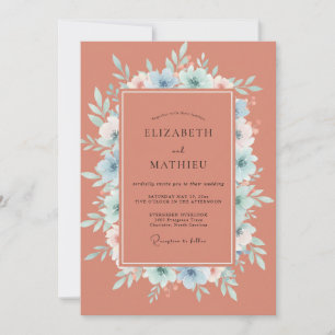 Terracotta Graceful Fall Wedding Invitation