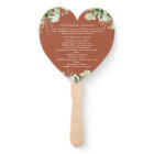 Terracotta Greenery Wedding Program Heart