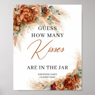 Terracotta Guess how many kisses are in the jar Poster