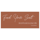 Terracotta Hanging Seating Chart Welcome Header